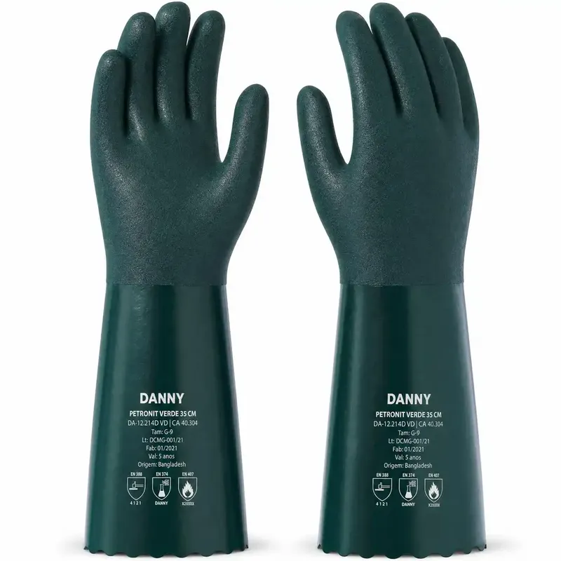 imagem do produto Luva Petronit Danny PVC Verde 35cm DA-12.214D-VD Proteção Química Mecânica e Térmica Tipo A CA 40304 imagem do produto Luva Petronit Danny PVC Verde 35cm DA-12.214D-VD Proteção Química Mecânica e Térmica Tipo A CA 40304