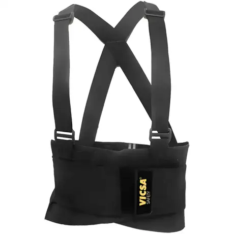 imagem do produto Cinta Ergonômica Abdominal Com Suspensório Reforçada e Confortável Vicsa Ergo Black Vic-41110