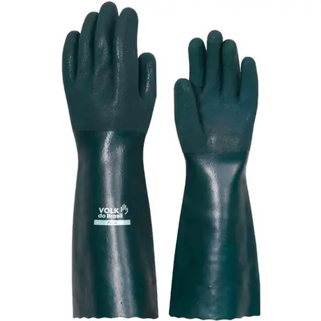 imagem do produto Luva PVC 46cm Volk Verde com Forro – Proteção Química e Mêcanica  Pesada CA 37127