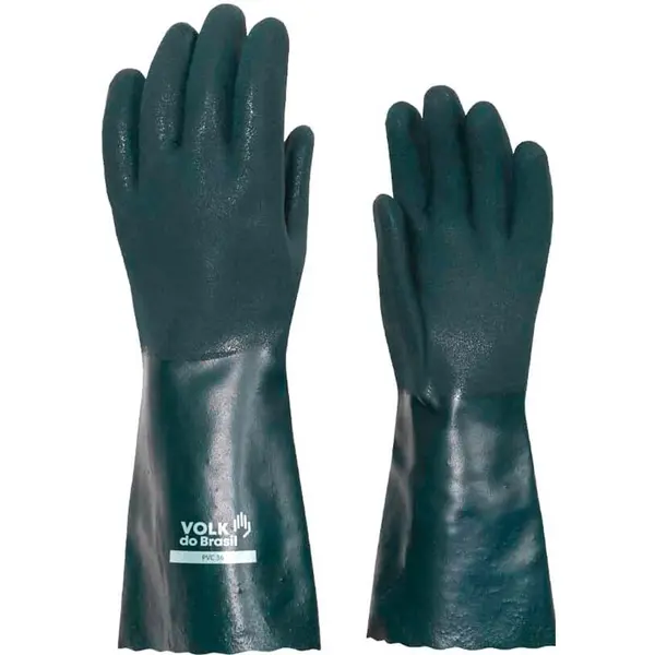 imagem do produto Luva de PVC 36cm Verde Forrada Volk Mais Resistênte e Reforçada Que Linha Smart CA 33747