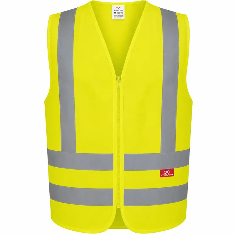 imagem do produto Colete Refletivo Steelflex Sem Bolso Amarelo Fluorescente Alta Visibilidade NBR 15292 Classe 2 Faixas Retrorrefletivas Zíper 100% Poliéster STF VACL90010 Linha Performance imagem do produto Colete Refletivo Steelflex Sem Bolso Amarelo Fluorescente Alta Visibilidade NBR 15292 Classe 2 Faixas Retrorrefletivas Zíper 100% Poliéster STF VACL90010 Linha Performance