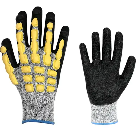 imagem do produto Luva Para Impacto e Corte Cut Volk  Palma Grip Em Látex Corrugado CA 38654