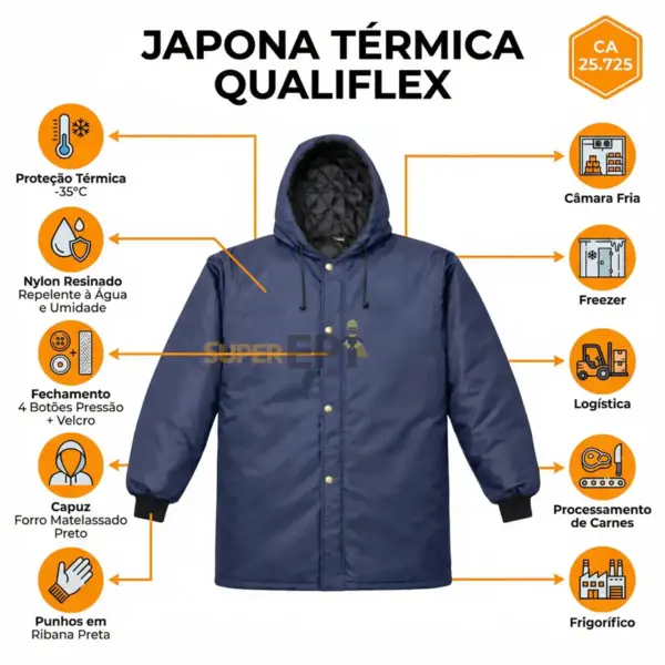 Japona Térmica Frigorífica Qualiflex Reforçada Gramatura 200 Sem