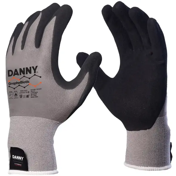 Luva em Grafeno Danny DNY GrapheBiotic Abrasão Corte e Térmica Até 250º