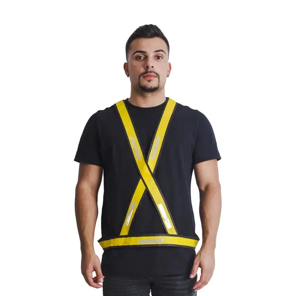 imagem do produto Colete Refletivo tipo X Amarelo c/ Prata Maicol imagem do produto Colete Refletivo tipo X Amarelo c/ Prata Maicol