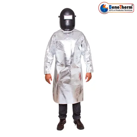 imagem do produto Avental Tipo Barbeiro Aluminizado Com Forro Resistente a chamas e Metal Fundido Barbeiro 007 CA 45070