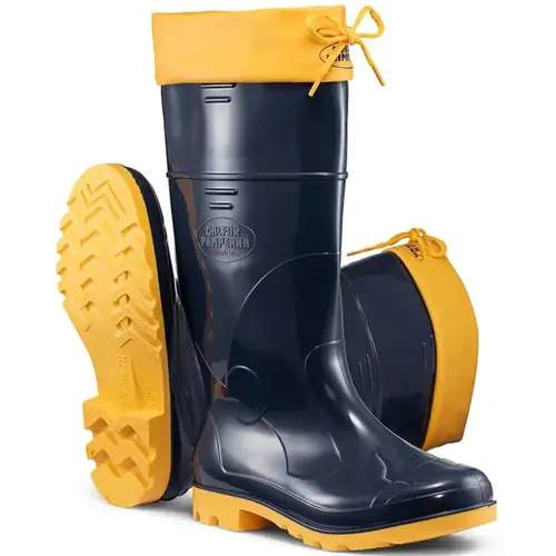 imagem do produto Bota de Pvc Calfor Pampeana Cano Longo Com Polaina Azul e Amarela CA 39764