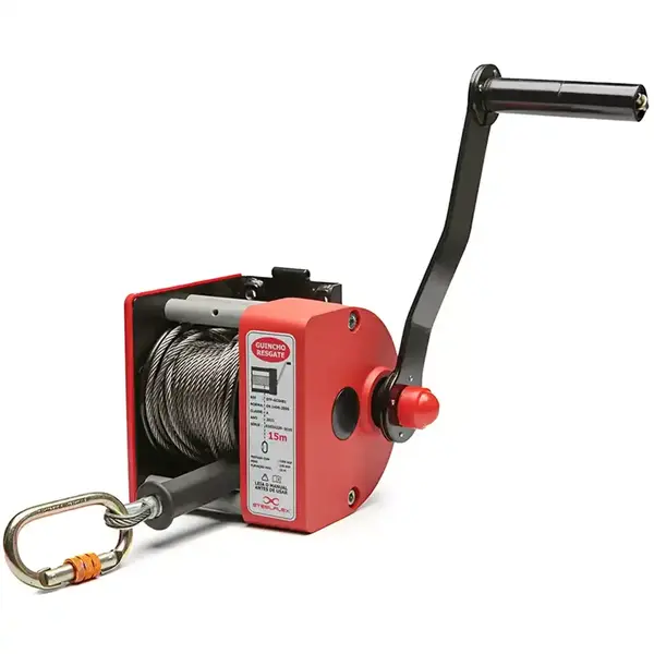 imagem do produto Guincho Manual Steelflex em Cabo de Aço 15 Metros STF GC0481 Para Espaço Confinado imagem do produto Guincho Manual Steelflex em Cabo de Aço 15 Metros STF GC0481 Para Espaço Confinado
