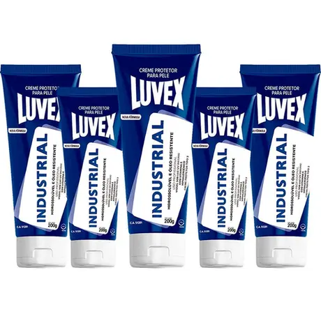 imagem do produto Creme de Proteção Luvex Industrial Bisnaga 200g CA 51281 Kit Com 5 Unidades