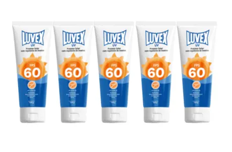 imagem do produto Protetor Solar Com Repelente Luvex FPS 60 Bisnaga 120gr Kit Com 5 Unidades