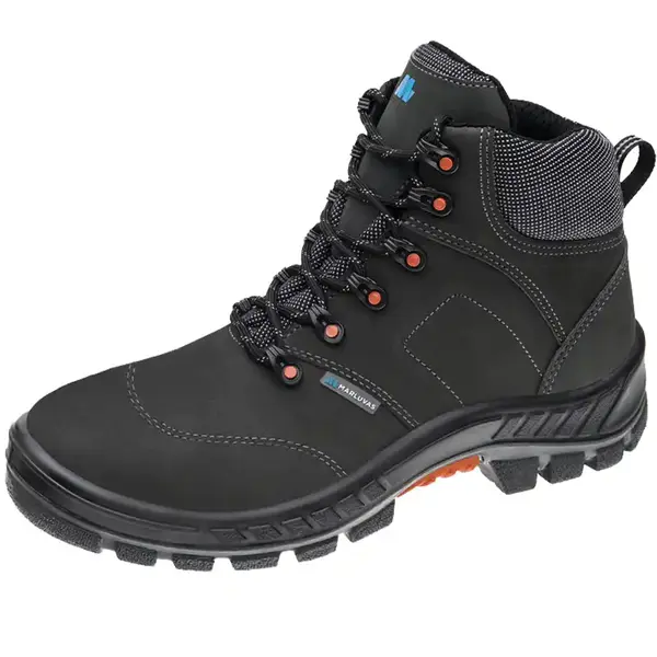 imagem do produto Bota de Segurança em Couro Nobuck Marluvas 75BPR26-CLI-CNG-BP Bico de Pvc Grafite CA 39251