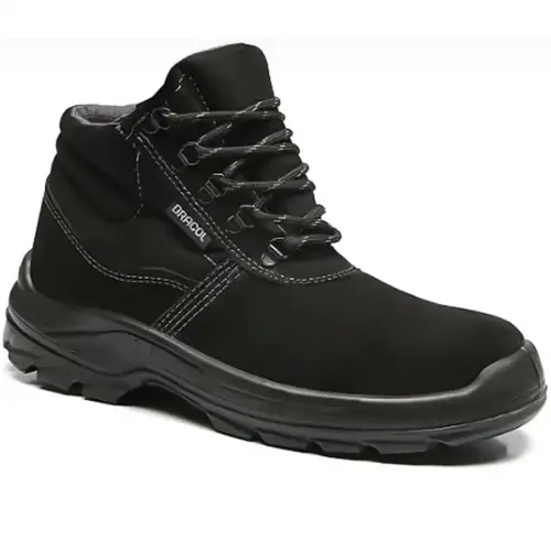 Bota Segurança Nobuck Bracol BAF Preta Bico Pvc CA 40872 | Super EPI