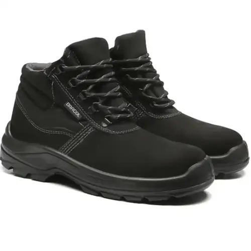 imagem do produto Bota de Segurança Nobuck Bracol Linha BAF Cor Preta Com Bico de Pvc CA 40872