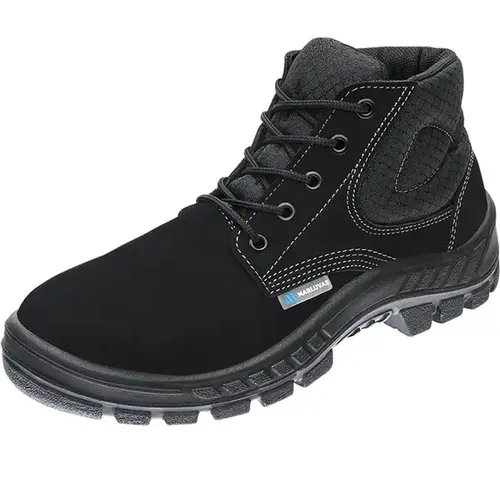 imagem do produto Bota em Couro Nobuck Marluvas 50B26-CB-BP Preta Leve e Confortável Com Bico PVC CA 45611