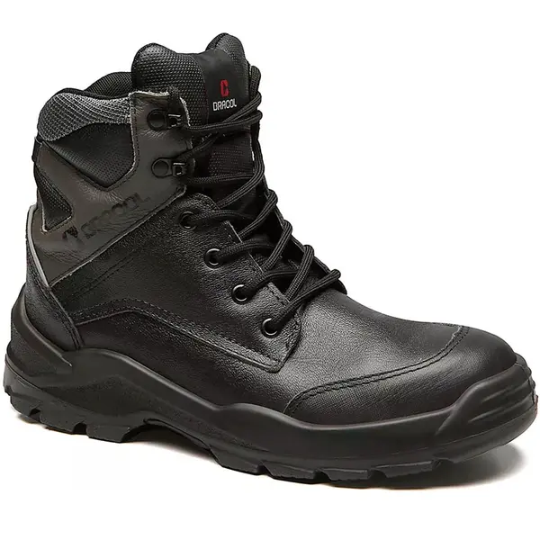 imagem do produto Bota de Segurança de Amarrar Bracol Horizon Maag Preta Couro Hidrofugado e Bico de Pvc CA 40872