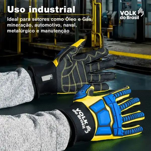 imagem do produto Luva de Proteção Impacto CUT R3 Volk Anticorte Dorso Reforçado CA 43109