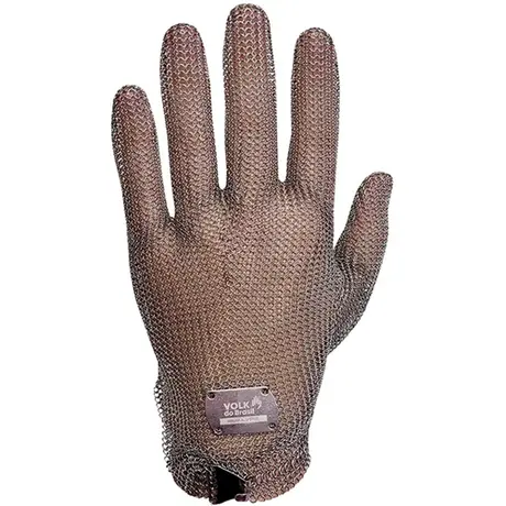 imagem do produto Luva de Malha de Aço Inoxidável Volk Stell Punho Curto Anatômica e Fio Com Maior Diâmetreo 0,55mm CA 26967
