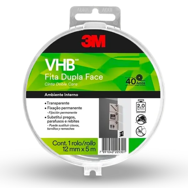 imagem do produto Fita Dupla Face 3M VHB 4910 12MM X 5M Ótima Alternativa de Fixação em Geral HB004522973