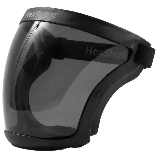 imagem do produto Protetor Facial Anatômico HexPro HexShield Home Chrom Lente Cinza + 10 Filtros KN95 CA 49.438