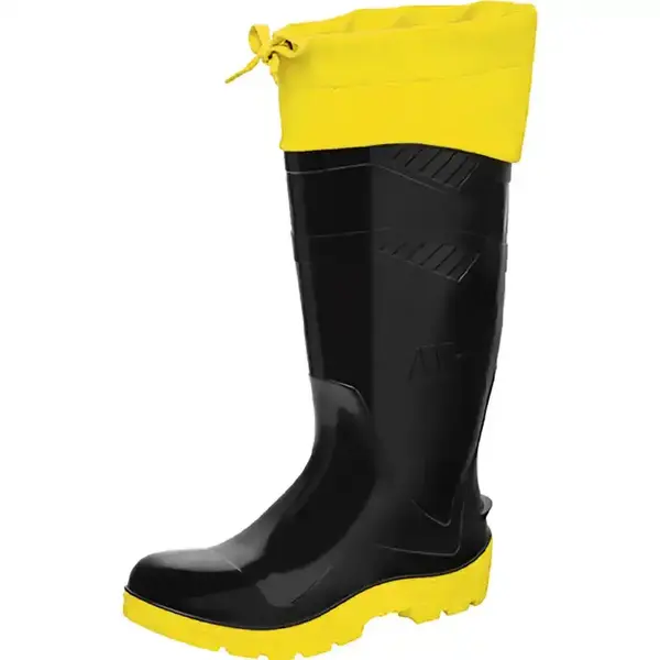 imagem do produto Bota de Pvc Marluvas All Work 100AWORKF-CA-PRA-PL Preta com Polaina e Solado Amarelo Cano Longo CA 42673
