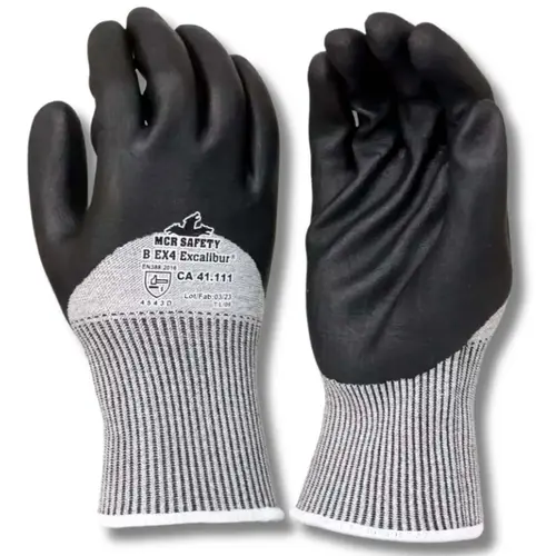 imagem do produto Luva de Segurança Com Alta Resistência ao Corte Teste TDM Nível E e Abrasão MCR Safety Excalibur 3/4 Cut 5 CA 41111 imagem do produto Luva de Segurança Com Alta Resistência ao Corte Teste TDM Nível E e Abrasão MCR Safety Excalibur 3/4 Cut 5 CA 41111