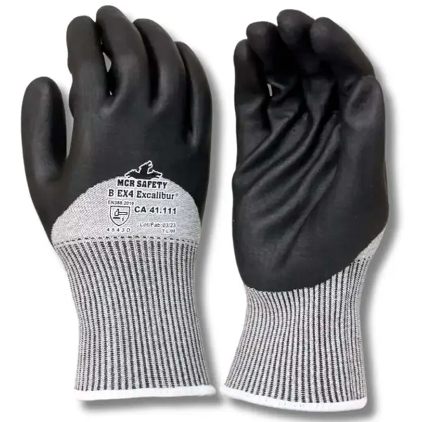 imagem do produto Luva de Segurança Com Alta Resistência ao Corte Teste TDM Nível E e Abrasão MCR Safety Excalibur 3/4 Cut 5 CA 41111 imagem do produto Luva de Segurança Com Alta Resistência ao Corte Teste TDM Nível E e Abrasão MCR Safety Excalibur 3/4 Cut 5 CA 41111