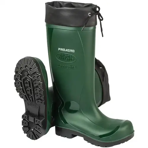 imagem do produto Bota de Pvc ProAgro Calfor Pampeana Cano Extra Longo Com Polaina Verde e Preta CA 48442