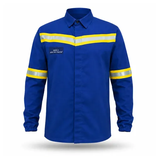 imagem do produto Camisa Antichama Guardian Arco Fire WE Risco 2 Azul Royal ATPV 11 cal/cm² Refletiva Punho Elástico CA 46298 / 49242