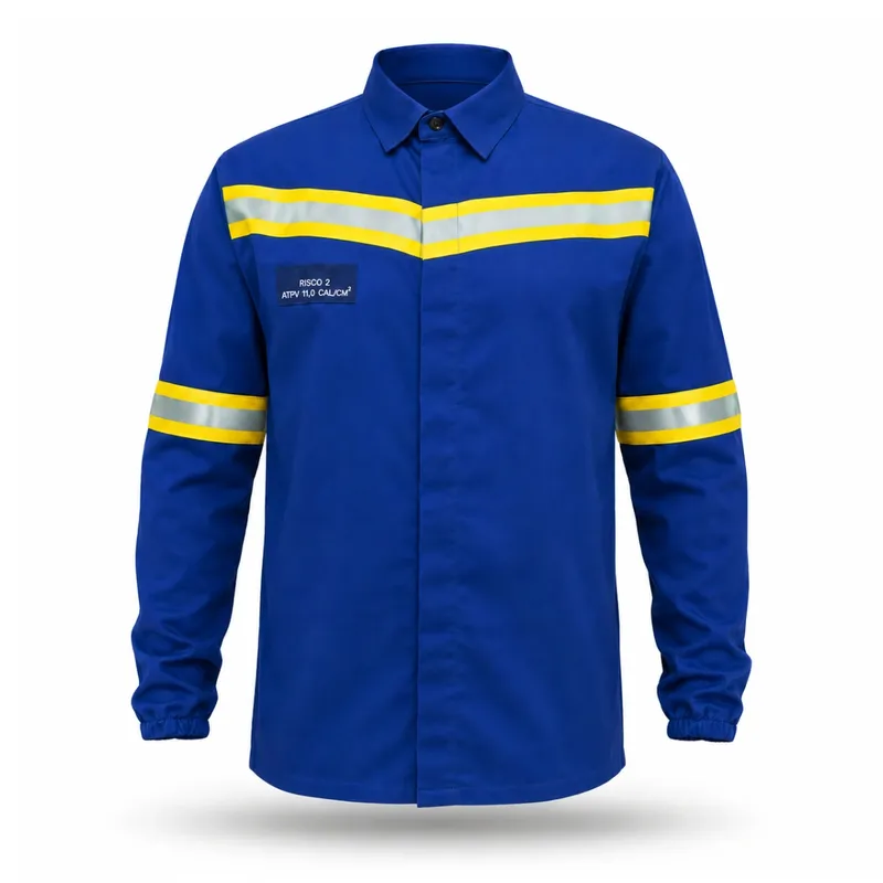 imagem do produto Camisa Antichama Guardian Arco Fire WE Risco 2 Azul Royal ATPV 11 cal/cm² Refletiva Punho Elástico CA 46298 / 49242 imagem do produto Camisa Antichama Guardian Arco Fire WE Risco 2 Azul Royal ATPV 11 cal/cm² Refletiva Punho Elástico CA 46298 / 49242