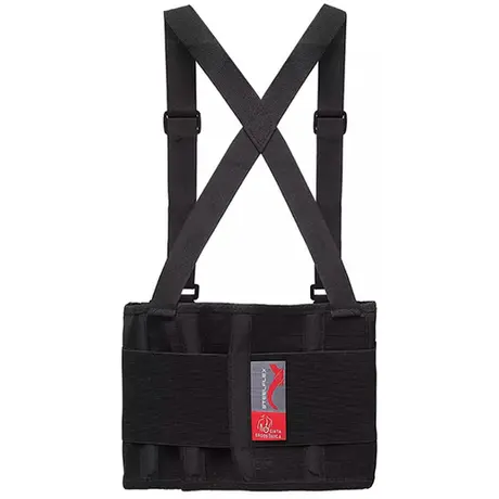 imagem do produto Cinta Ergonômica Ergon Lycra Steelflex Preta Com Suspensório Para Prevenção de Lesões na Coluna STF ERCE9011