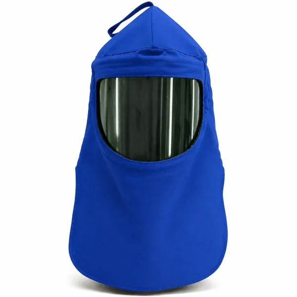 imagem do produto Capuz para Arco Elétrico Leal Tipo Carrasco Risco 4 Azul Royal com Visor Verde CA 49406