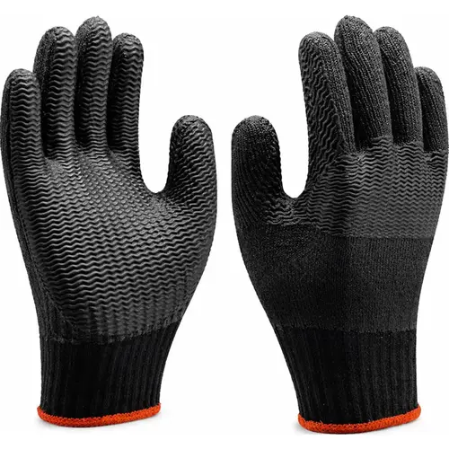 imagem do produto Luva de Segurança Rubber Black Super Safety com Revestimento em Látex Vulcanizado Tipo Corrugado na Palma Resistente à Corte CA 49510