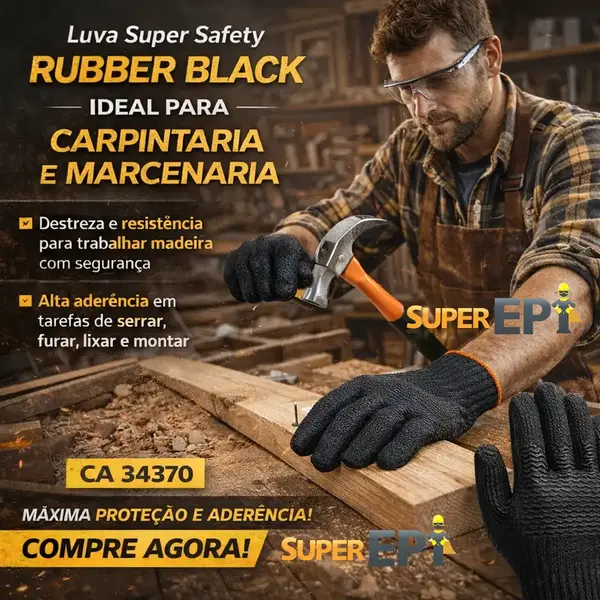 ゴムタイル Luva Segurança Rubber SS Látex Corrugado CA34370
