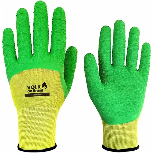 imagem do produto Luva Green Fit Volk Látex Corrugado Proteção Mecânica e Térmica 250°C 10.04.030.03 CA 48461