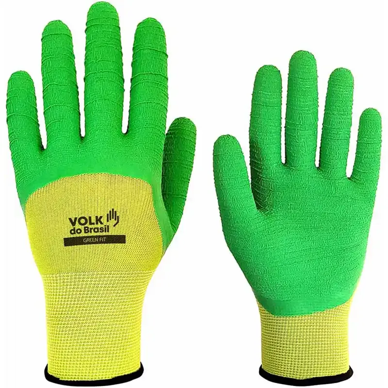 imagem do produto Luva Green Fit Volk Látex Corrugado Proteção Mecânica e Térmica 250°C 10.04.030.03 CA 48461
