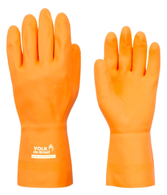 imagem do produto Luva de Proteção em Látex Volk Reforçada SLIM Química e Impermeável CA 37815