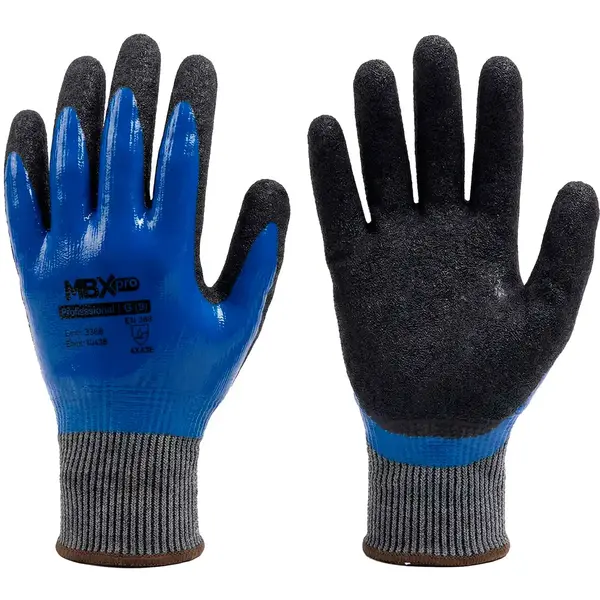 imagem do produto Luva de Proteção ao Corte Nível 5 NitrilC5 MBXpro  Impermeável, Banho Nitrílco Total CA 48745