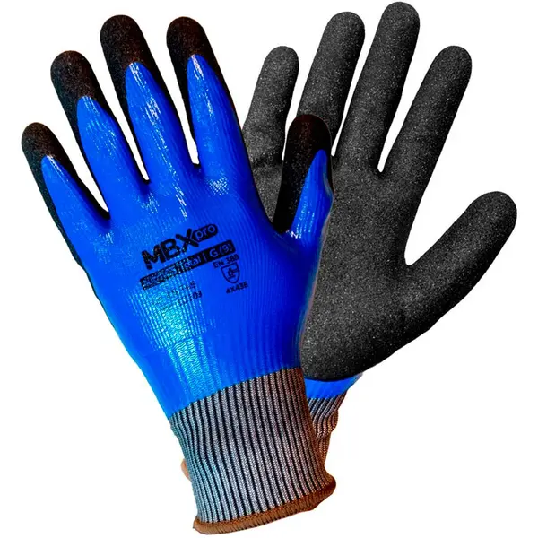 imagem do produto Luva de Proteção ao Corte Nível 5 NitrilC5 MBXpro Impermeável, Banho Nitrílco Total CA 48745 imagem do produto Luva de Proteção ao Corte Nível 5 NitrilC5 MBXpro Impermeável, Banho Nitrílco Total CA 48745