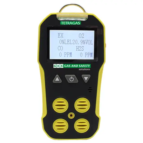 imagem do produto Detector de Gás 4 Gases Portátil Gas and Safety Tetragas O2, LEL, CO, H2S
