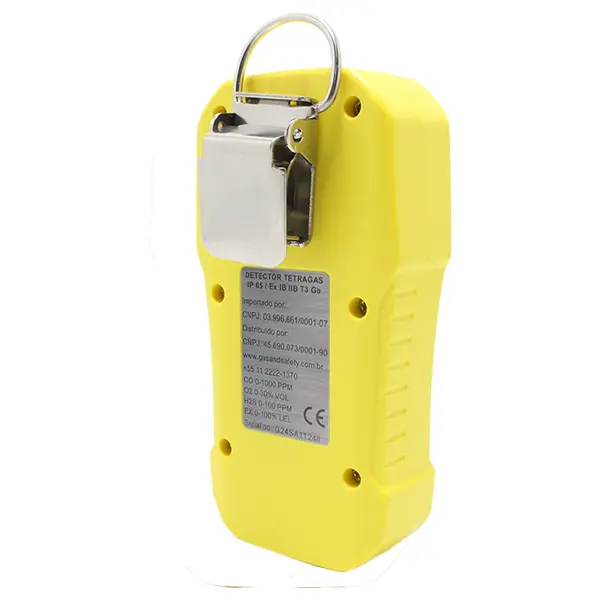 Detector de Gás 4 Gases Portátil Gas and Safety Tetragas O2, LEL