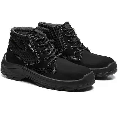 Bota Segurança Couro Nobuck Preto Cadarço Dubai BAE Bico PVC 40872 |…