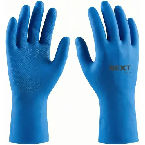 imagem do produto Luva de Látex Puraguard Silver Azul Next Safety 10.300 Com Forro Silver Antimicrobiano Espessura Reforçada CA 50935