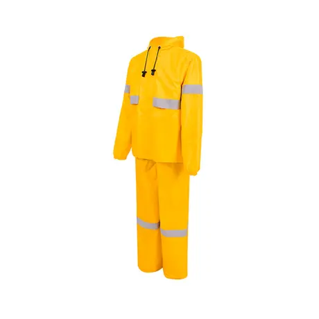 imagem do produto Conjunto Impermeável em Nylon Amarelo Ouro Com Refletivo Vértice CA 28742