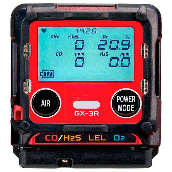 imagem do produto Detector Portátil de Gases RIKEN KEIKI GX-3R-A-CH4 Multigases (EX TIPO A) COM ( CH4-O2-CO-H2S) C/ CERT. INMETRO