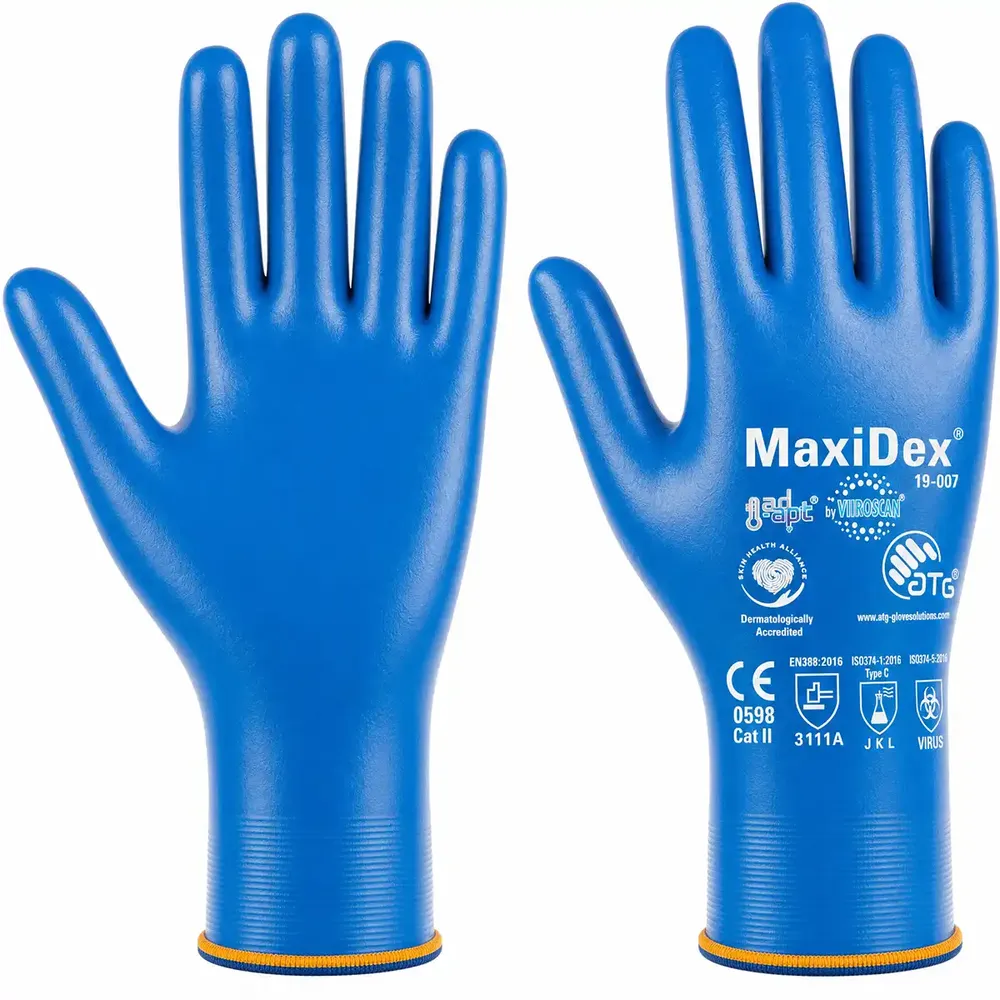 imagem do produto Luva ATG MaxiDex Virosan 74000 Nitrilica Barreira Viral Certificada ISO 374-5 CA 51747