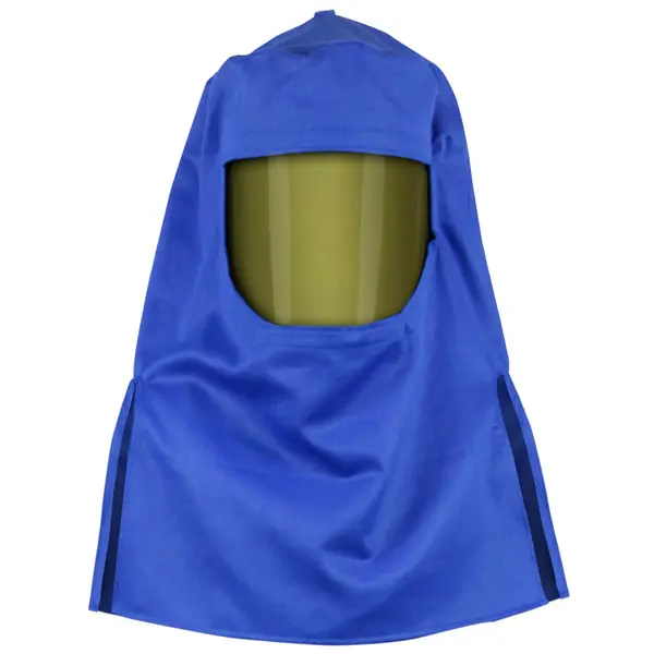 imagem do produto Capuz Tipo Carrasco Vectra Risco IV Azul Atpv 44 Cal/cm2 e Viso Verde Proteção Contra Arco Elétrico e Fogo Repentino CA 51862