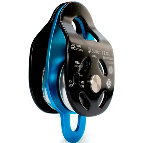 imagem do produto Polia Dupla Oscilante Usclimb Rolamentada 36KN Para Corda de Até 13mm - UC1015