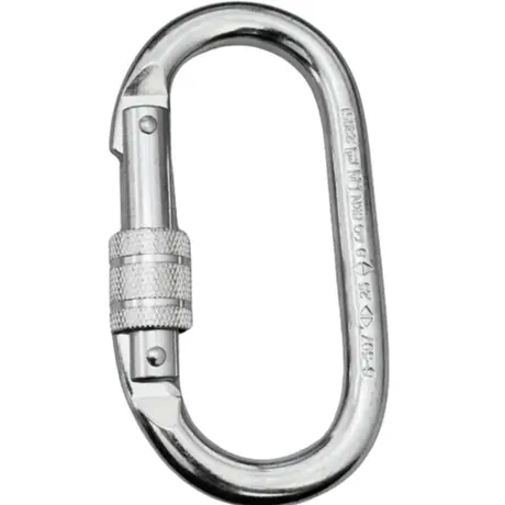 imagem do produto Mosquetão Oval em Aço Ultra Safe 25KN Trava de Rosca Código USR004000