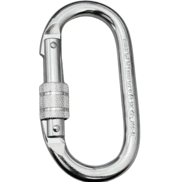 imagem do produto Mosquetão Oval em Aço Ultra Safe 25KN Trava de Rosca Código USR004000