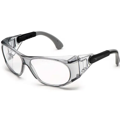 imagem do produto Óculos de Segurança Univet  539 - 539.00.13.99 - Ideal Para Aplicar Lentes de Grau Cor Cinza e Preto Ca 51287